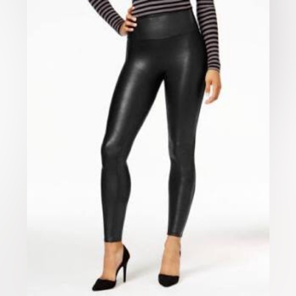 SPANX Petite Faux Leather Leggings XL